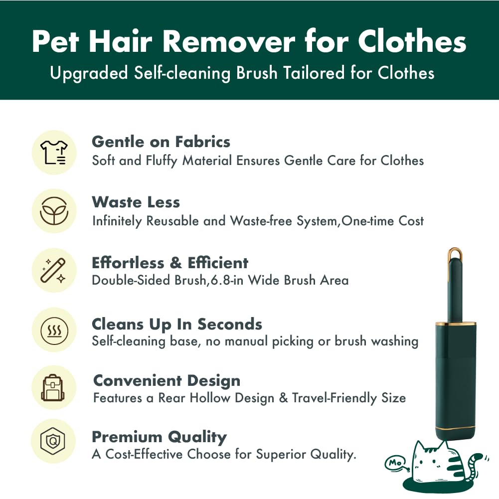 FelineFun large cleaning area image shows efficient lint removal across clothing and upholstery