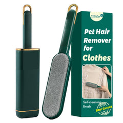 FelineFun pet hair remover for clothes brush demonstrates gentle fabric cleaning with fur removal