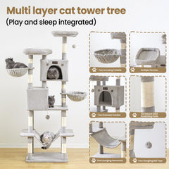 Feliskyn cat tree wrapped sisal ropes satisfy scratching instincts naturally