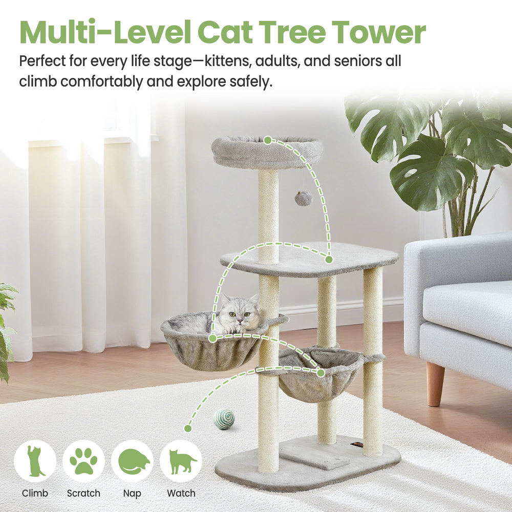 Feliskyn condo base gives a sturdy resting spot for two cats