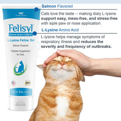 Dosing on a cat's paw shows convenient administration for daily use.