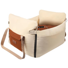 Felixora dog car seat apricot front view for secure travel comfort