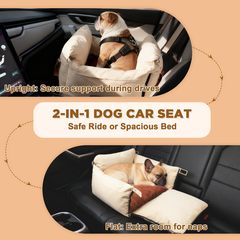 Felixora dog car seat apricot side view upright mode for safe trips