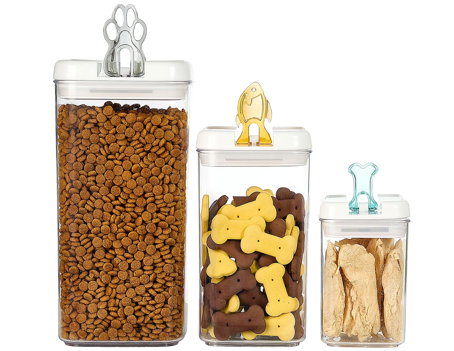 Felli Flip Tite paw-bone lid seals pet food for lasting freshness.