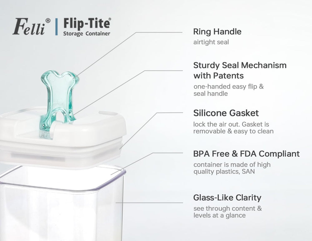 Felli Flip Tite regular-m 4in canister perfect for snacks.