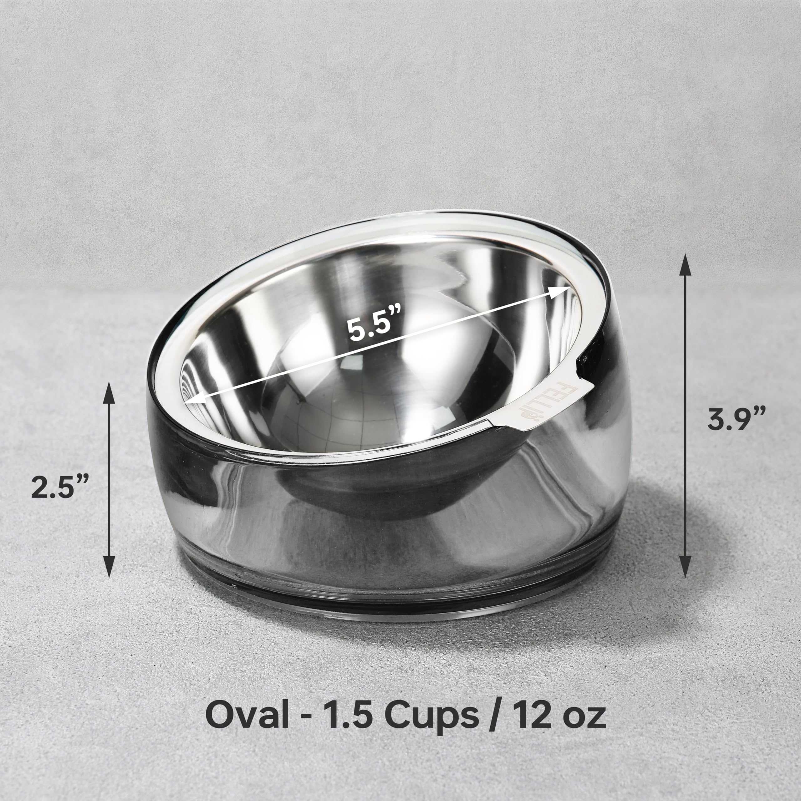 Felli Oblik dual feeder supports food and water in one setup