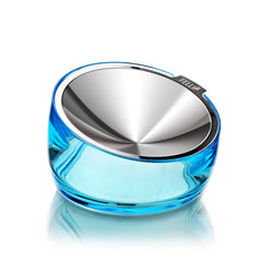 Felli Oblik elevated bowl with sapphire wide dish reduces whisker fatigue during meals.
