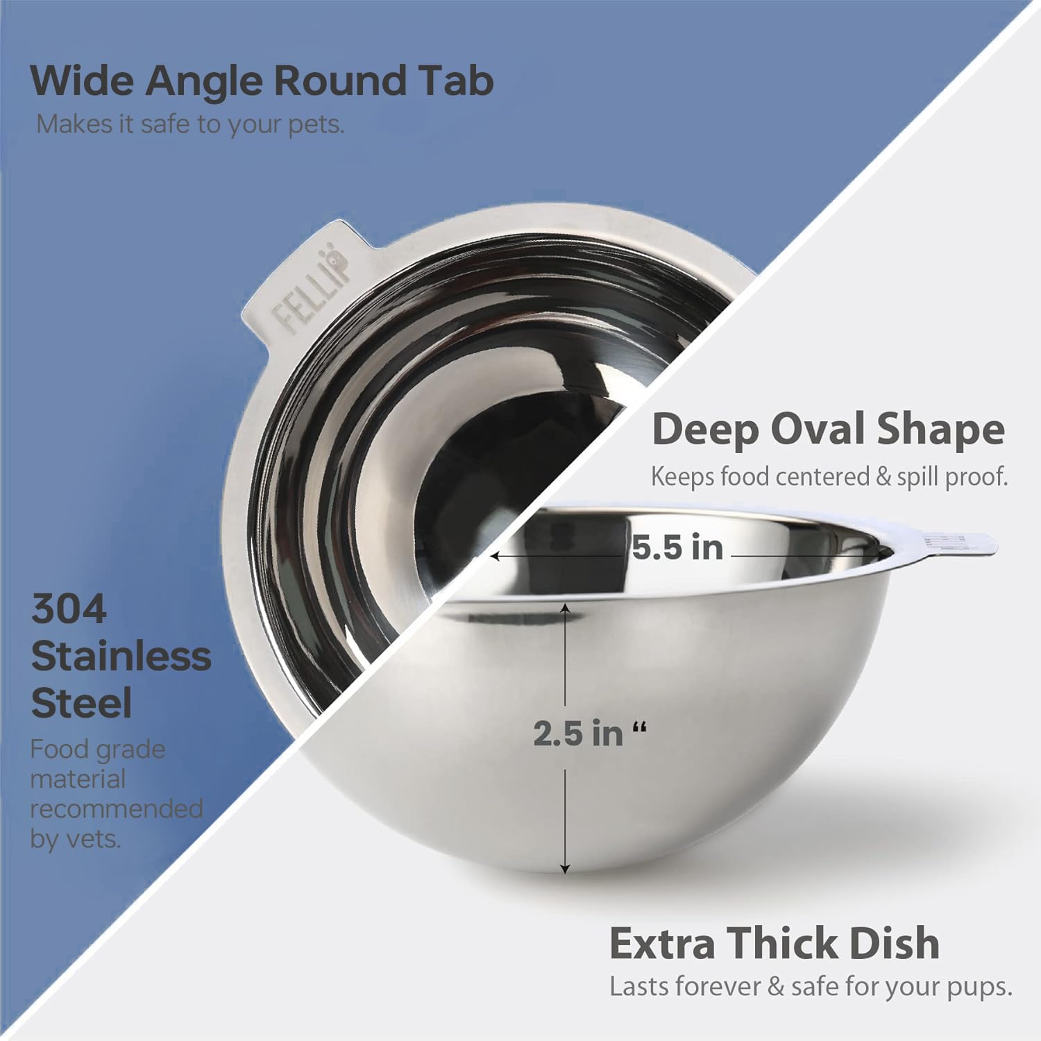 Felli Oblik modern acrylic base adds weight and style
