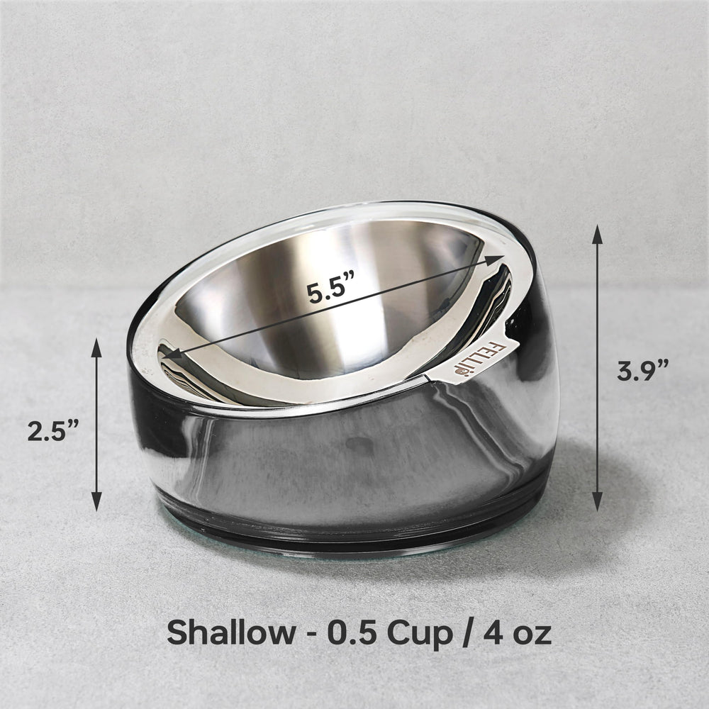 Felli Oblik tilted 15-degree design reduces strain during meals.