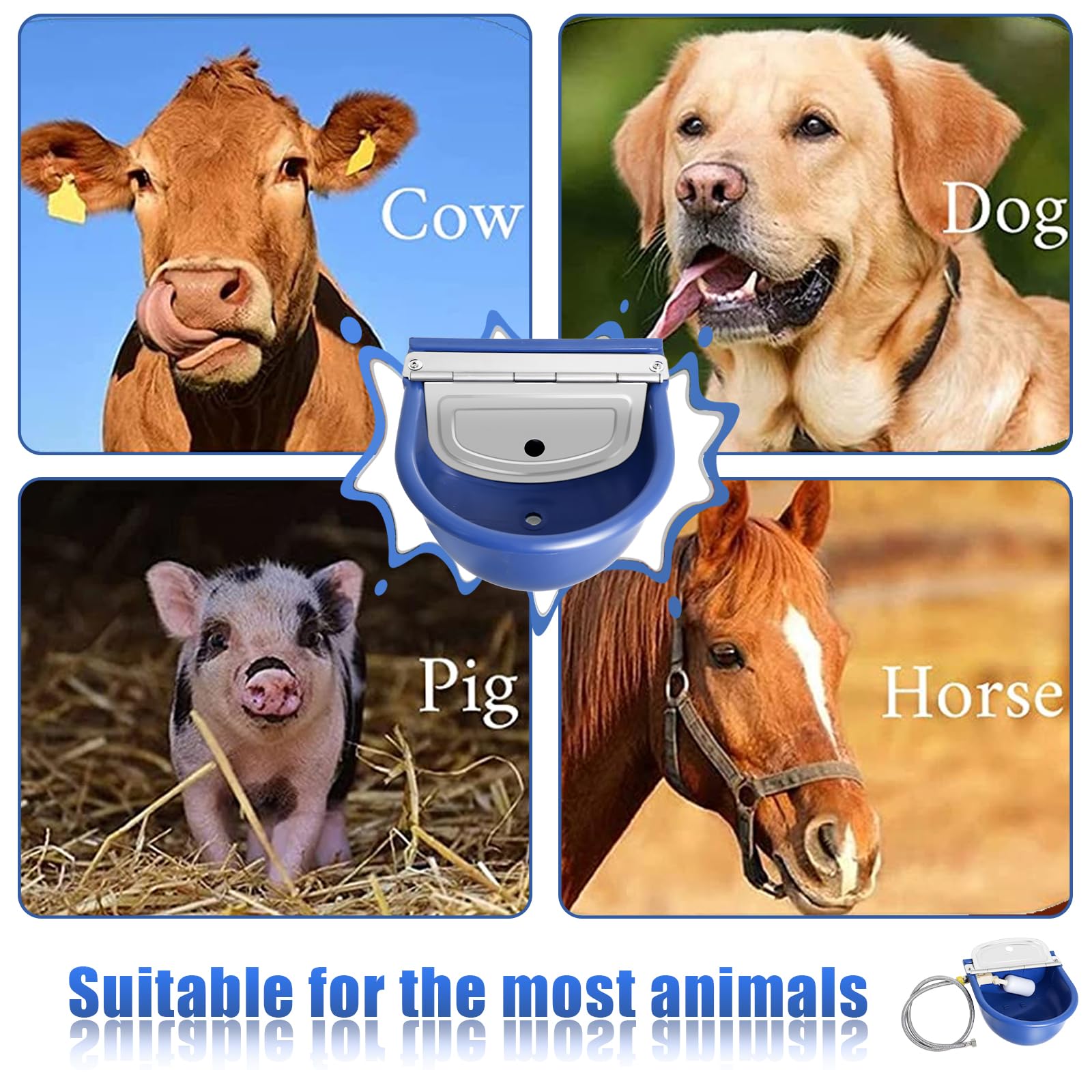 Femitu package includes waterer, valves, hose, and fittings for setup