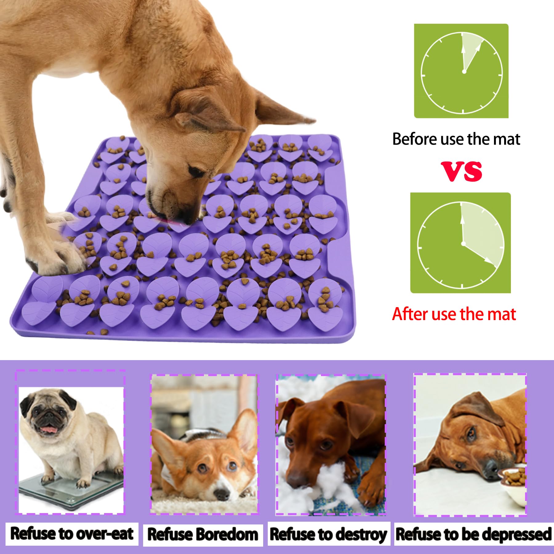 Femont Snuffle Mat 2-in-1 use demonstrates versatility for dry or wet foods
