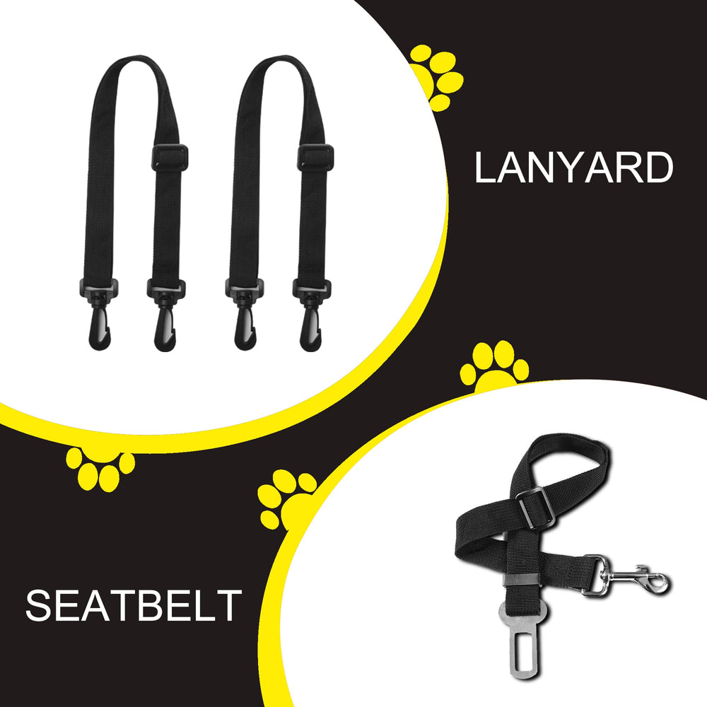 Femuar dog car seat cover nonslip back and anchors prevent shifting