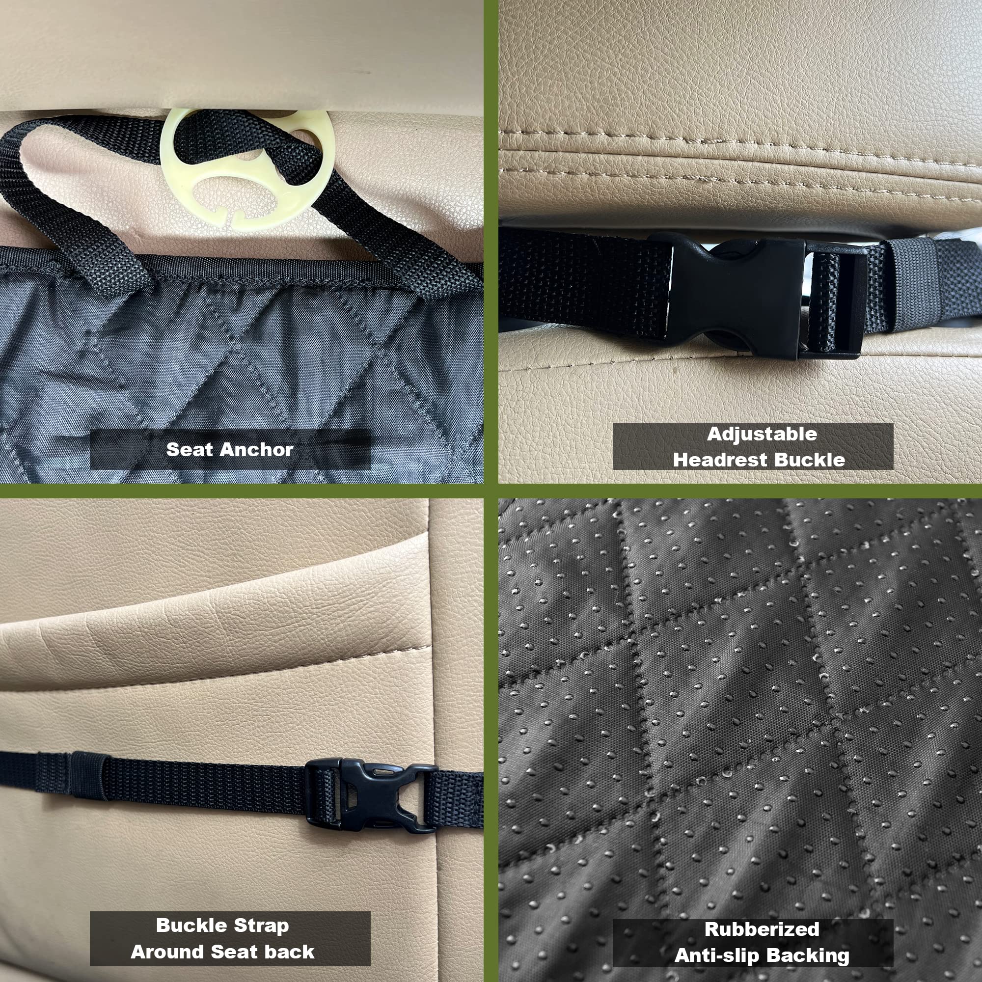 Femuar easy-clean front seat cover allows quick wipe-down after trips