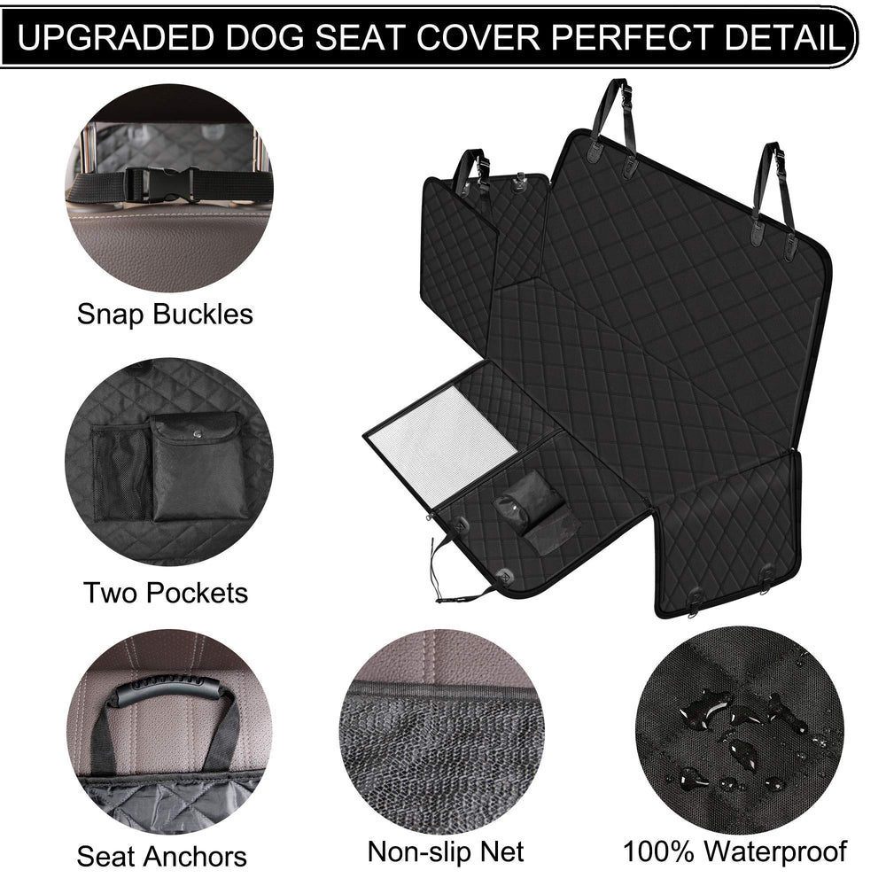 Femuar seat cover waterproof 600D fabric protects upholstery and makes cleaning effortless.