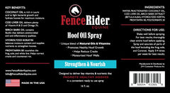 FenceRiderEquine Hoof Oil Spray mist application demonstrates easy daily use.