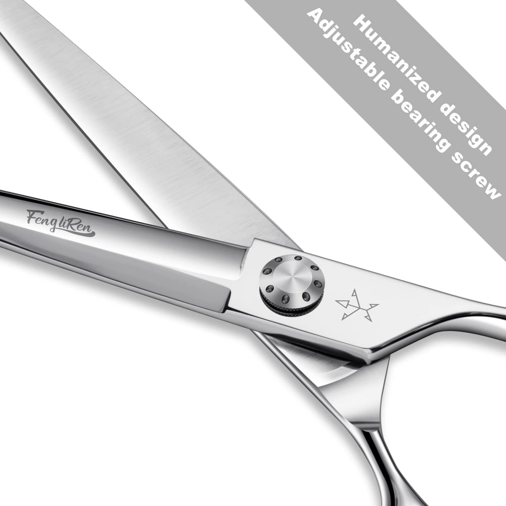 Fengliren dog grooming scissors blade with laser-freezing detail for smooth cuts.