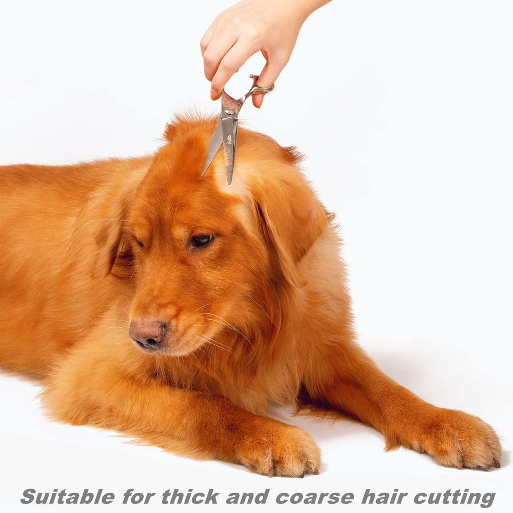 Fengliren dog grooming scissors lightweight design reduces hand fatigue.