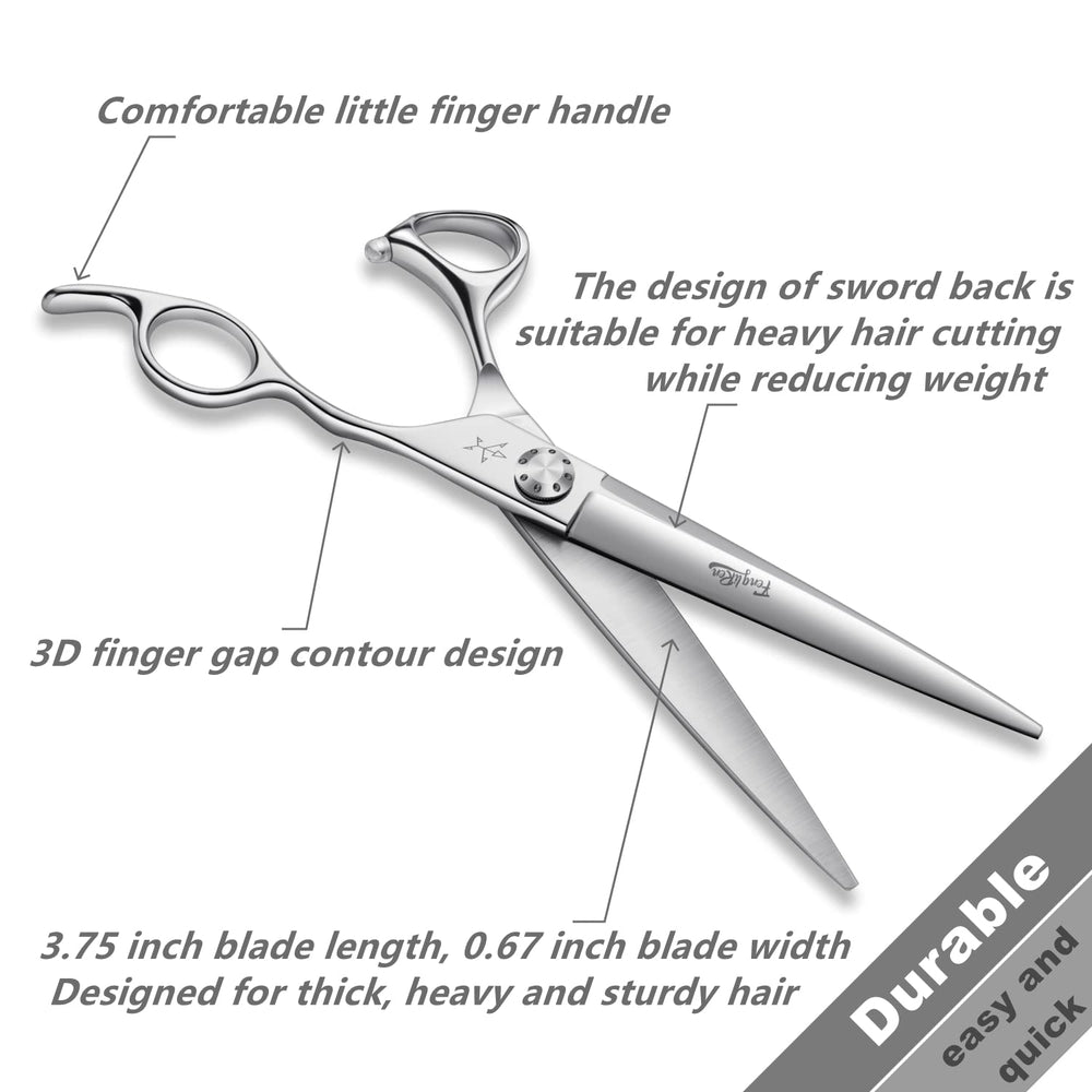Fengliren dog grooming scissors screw-adjustment feature for customized tightness.