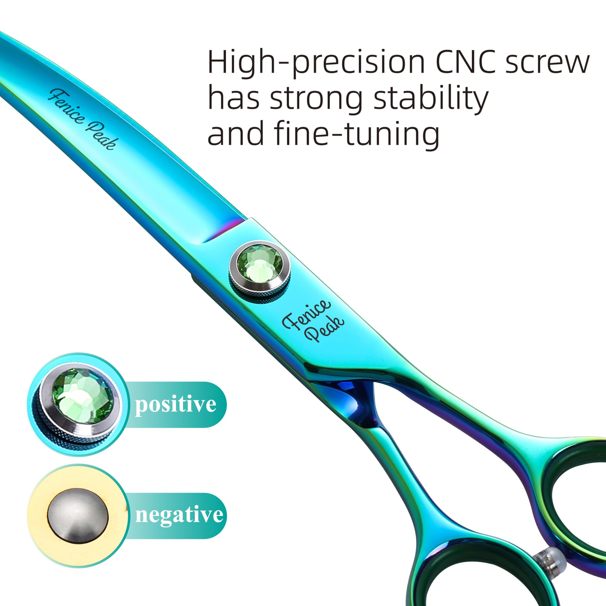 Fenice Peak 440c stainless steel dog grooming scissors deliver sharp, clean cuts