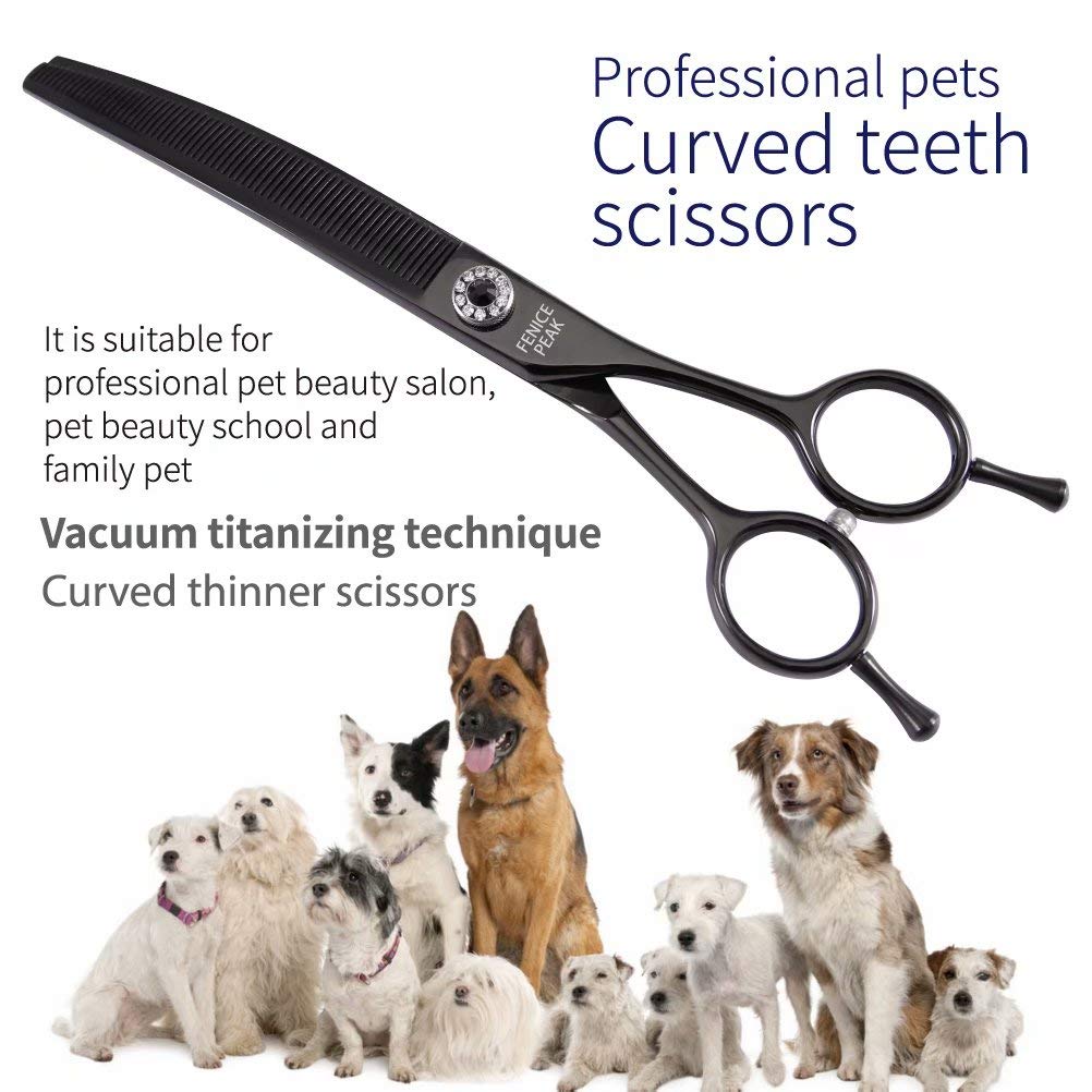 Fenice Peak 440C steel thinning scissors metal detail highlighting durability