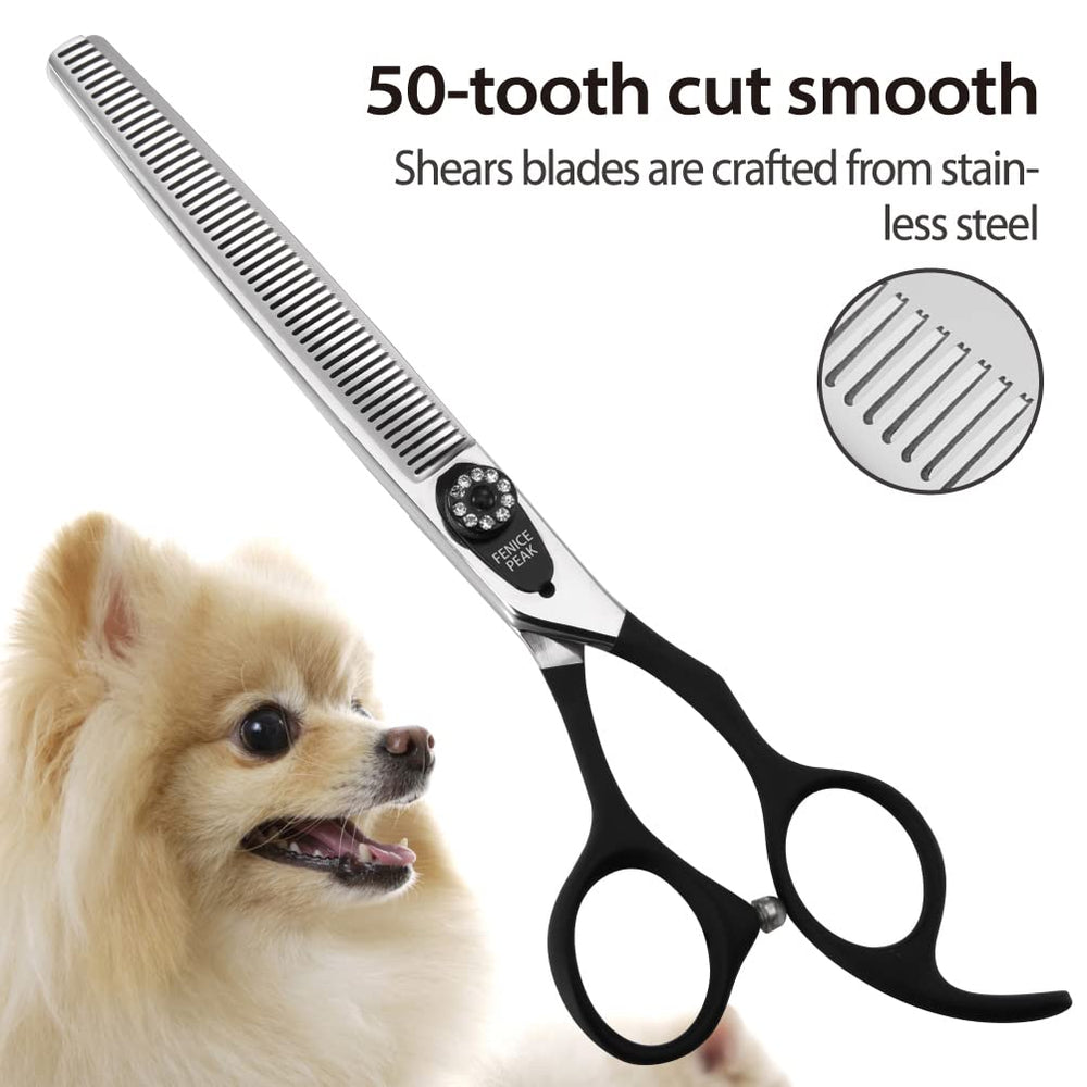 Fenice Peak scissors with black non-slip handle offering precise, comfortable control.