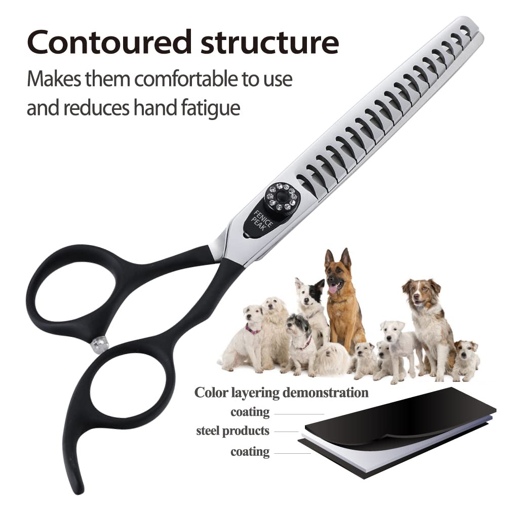 Fenice Peak 7in grooming scissors provide balanced design for steady cuts