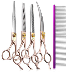Fenice Peak 7inch straight grooming scissors deliver precise cuts for pet coats