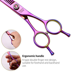 Fenice Peak curved-chunker edge demonstrates fine thinning for dogs and cats.