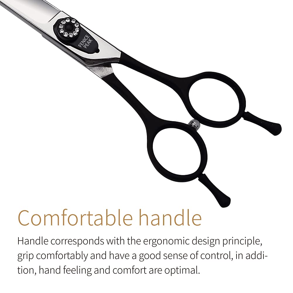 Fenice Peak curved dog grooming scissors ambidextrous for left or right-handed groomers