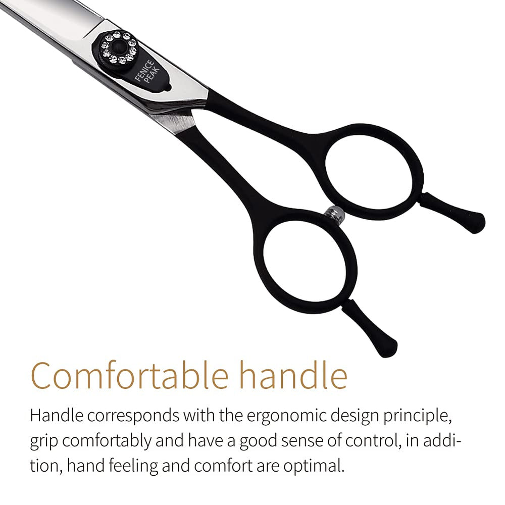 Fenice Peak curved dog grooming scissors ambidextrous for left or right-handed groomers