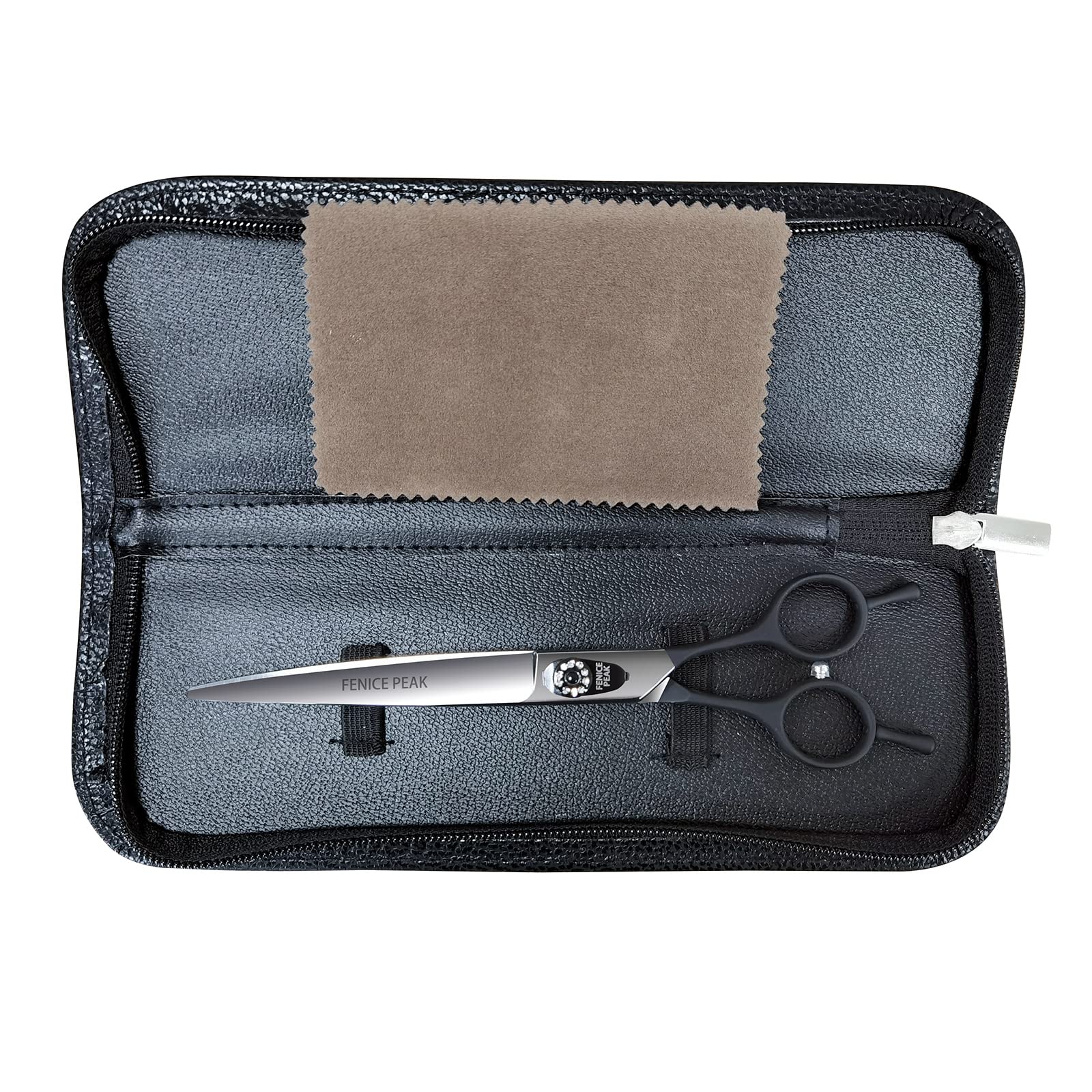 Fenice Peak curved dog grooming scissors suitable for professional and home grooming sessions
