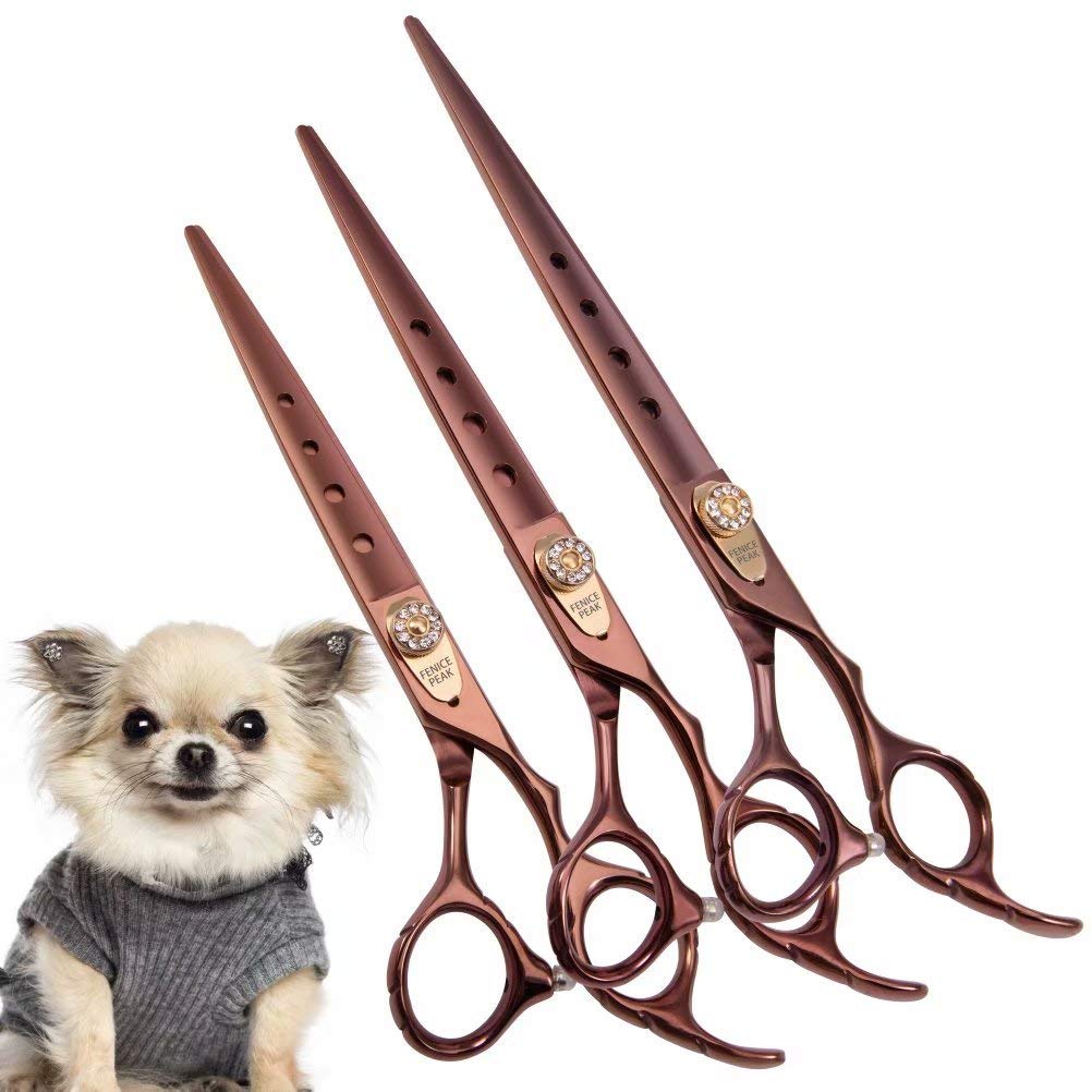 Fenice Peak dog-grooming-scissors-detailed-cutting-edge—precise shaping of coats.