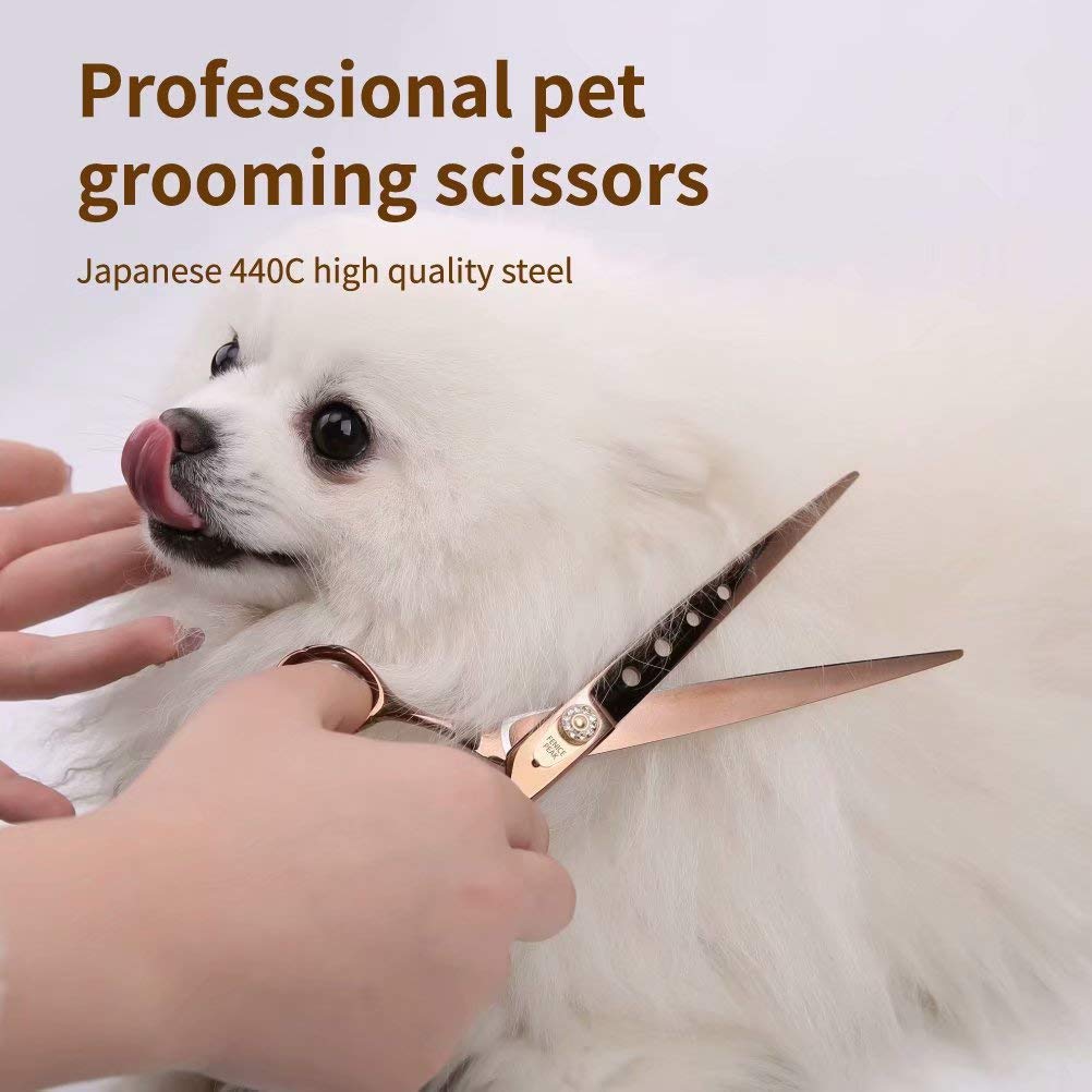 Fenice Peak dog-grooming-scissors-on-coat-care-routine—gentle, accurate trims.