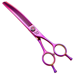 Fenice Peak dog grooming scissors curved 7in for precise professional cuts.