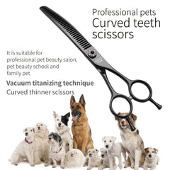 Fenice Peak curved chunker 7in scissors for efficient coat thinning.
