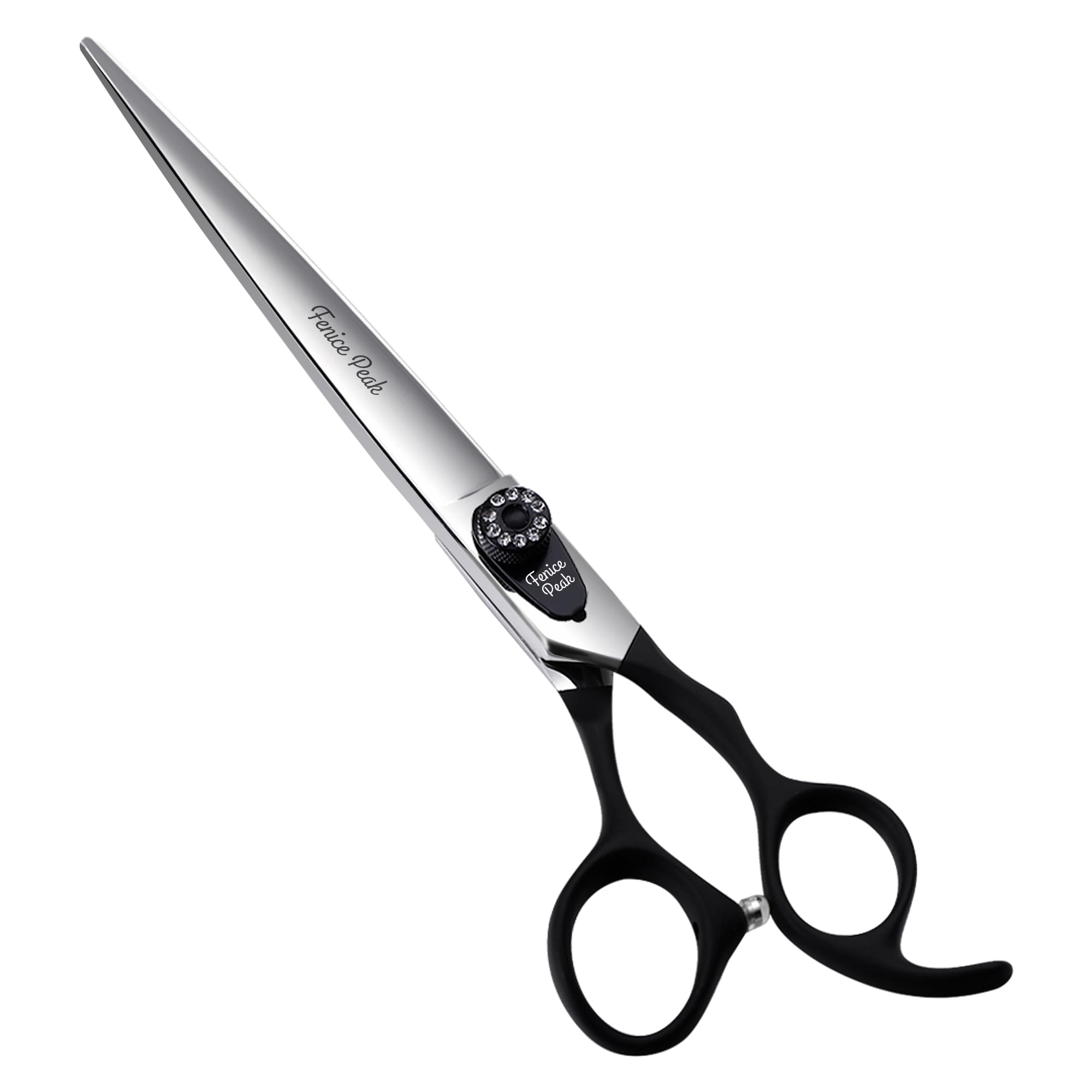 Fenice Peak dog straight scissors 8in blade for precise grooming.