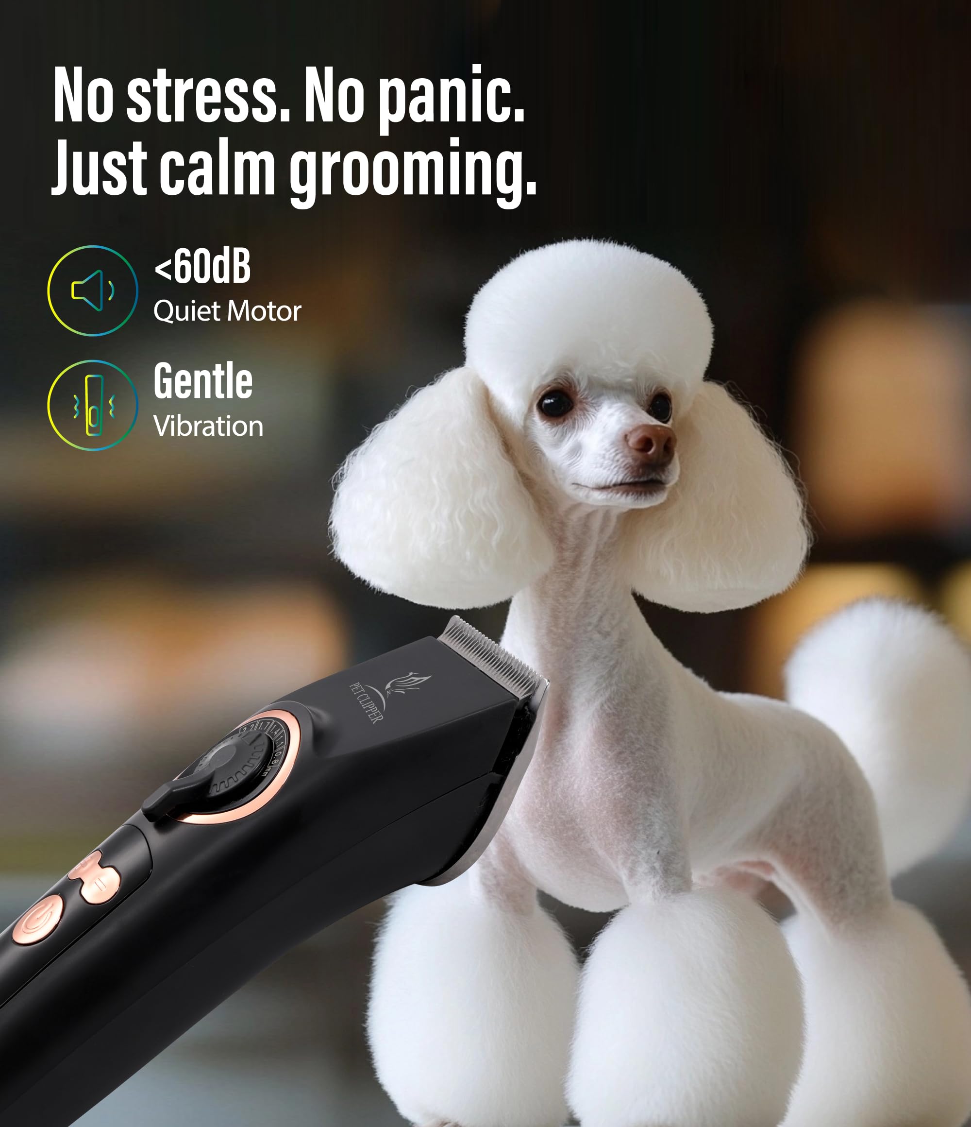 Ergonomic handle design on Fenice Peak clippers for comfortable long-use grooming.