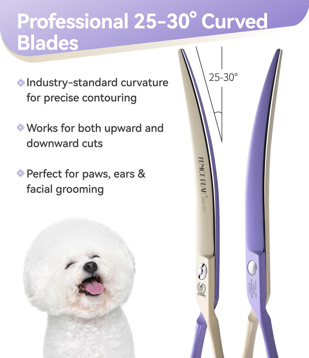 Fenice Peak face and paw trimming use with curved blades
