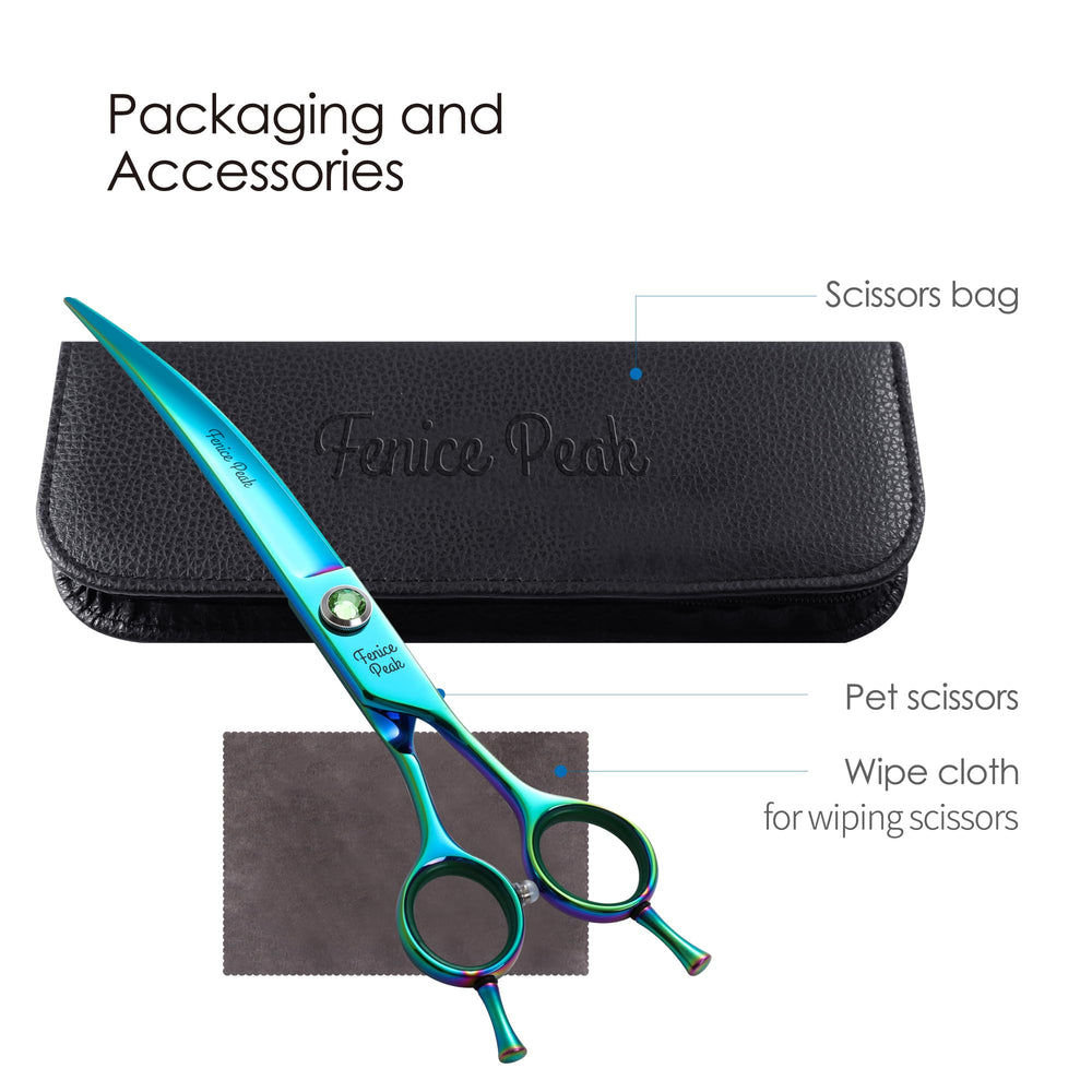 Fenice Peak professional dog grooming scissors arrive ready for efficient use