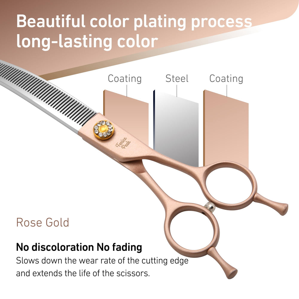 Fenice Peak rose-gold ergonomic handle ensures comfortable grip during long grooming sessions.