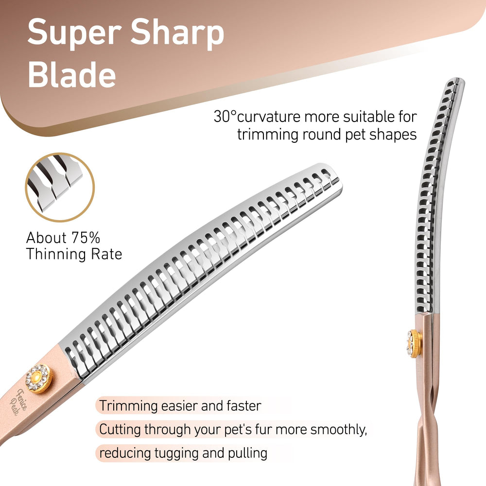 Fenice Peak rose-gold finish highlights a durable cutting edge for grooming.