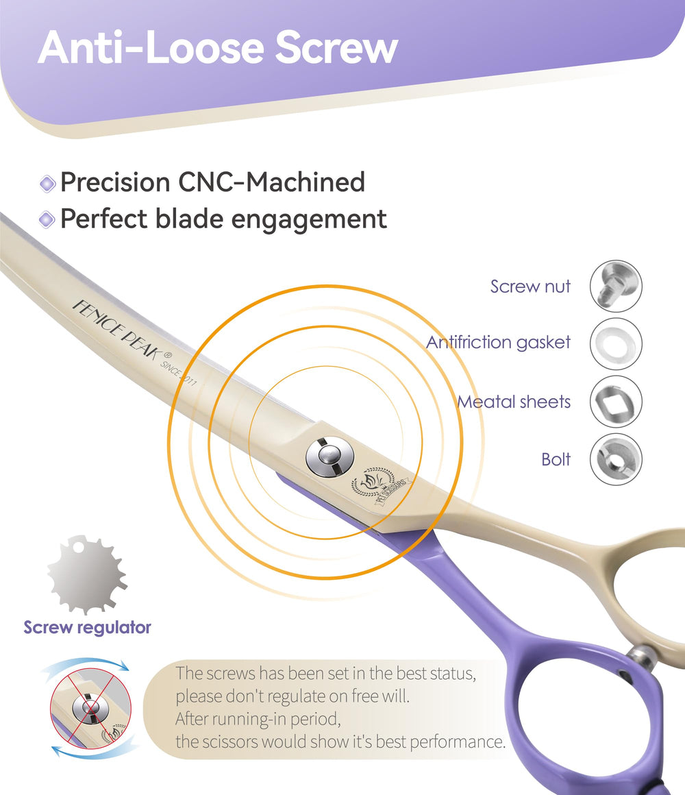 Fenice Peak scissors reduce pet stress with quiet operation