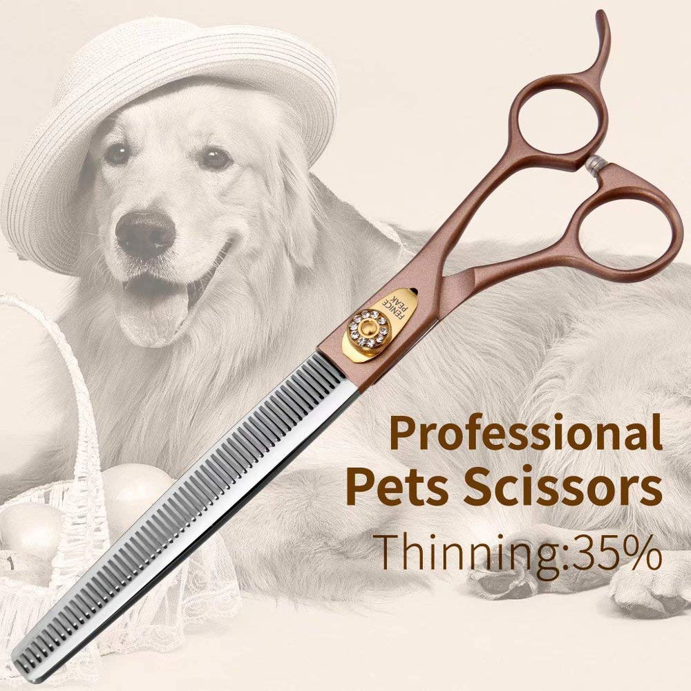 Fenice Peak thinning scissors 440C blade ensures long-lasting sharpness.