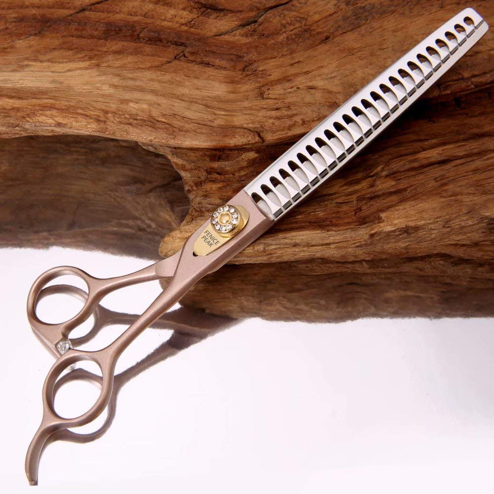 Fenice Peak thinning shears 440C stainless steel highlights durability and edge retention.