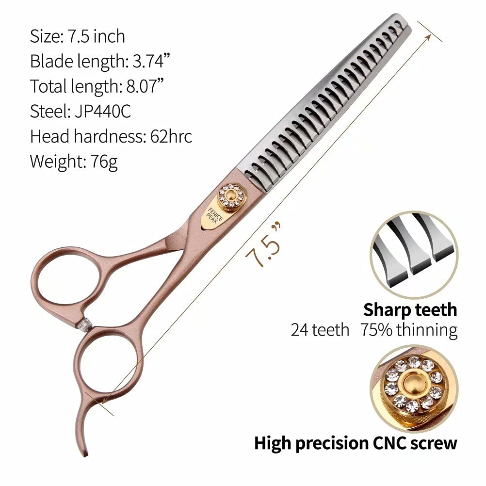 Fenice Peak thinning shears screw technology ensures secure tension and longevity.