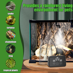 Fenocran automatic reptile mister system two nozzles illustrating versatile misting options.