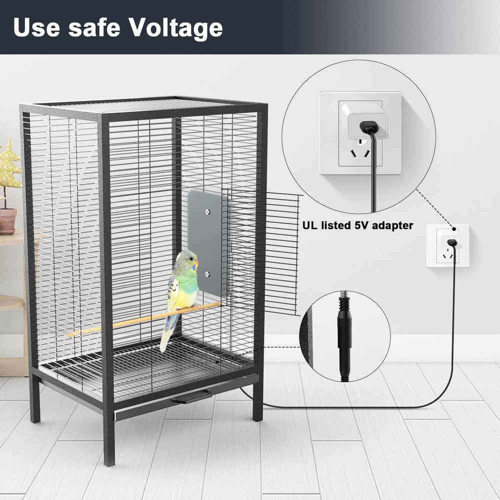 fenocran indoor bird heater pad front panel detail highlighting aluminum heat transfer