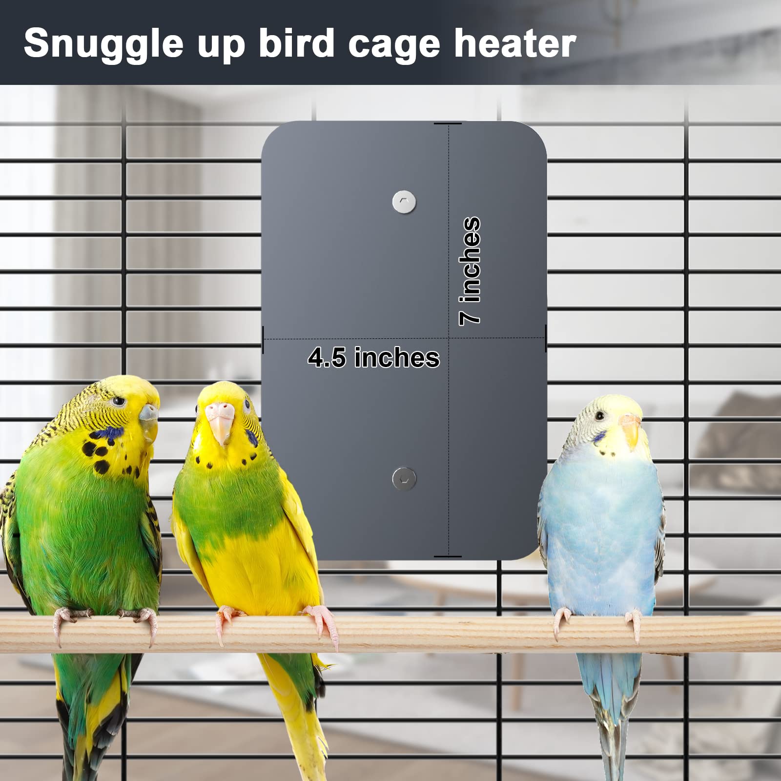 fenocran indoor bird heater pad perch placement showing cozy warmth by perch
