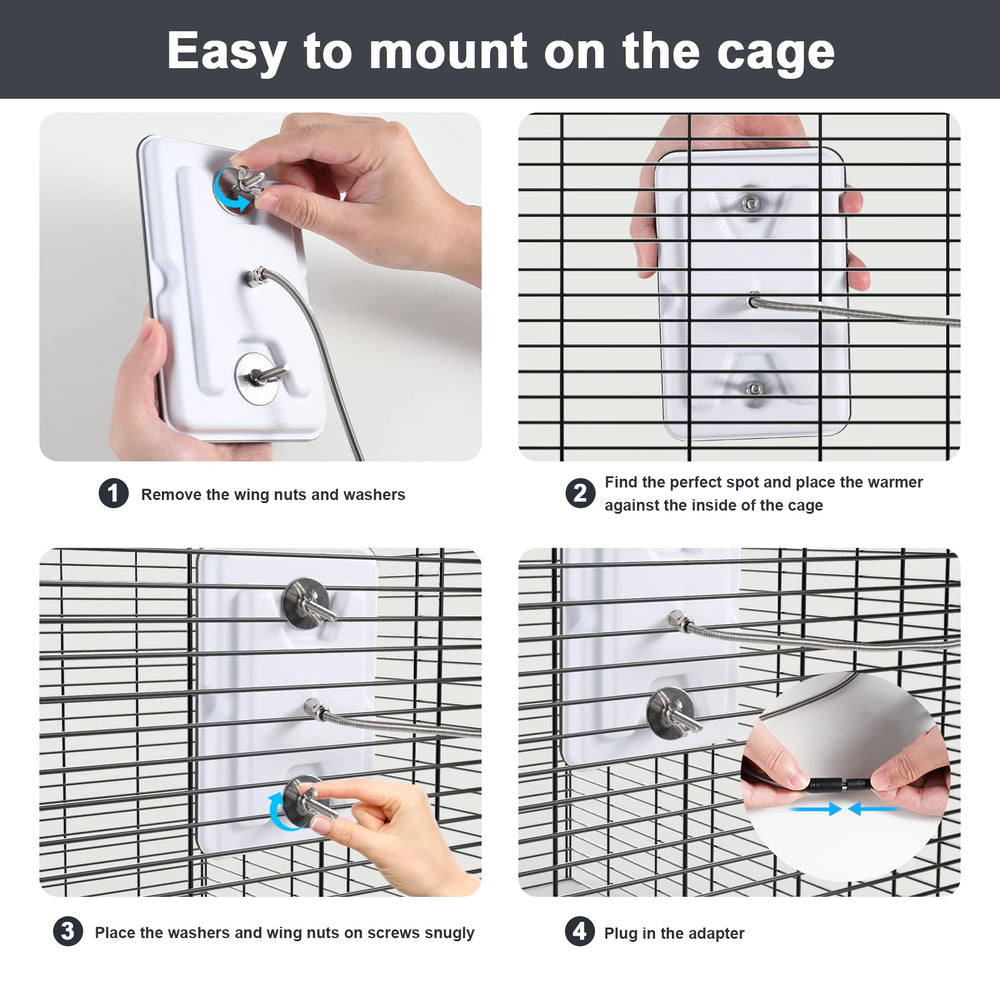 fenocran indoor bird heater pad safety features highlight anti-bite hose and protection