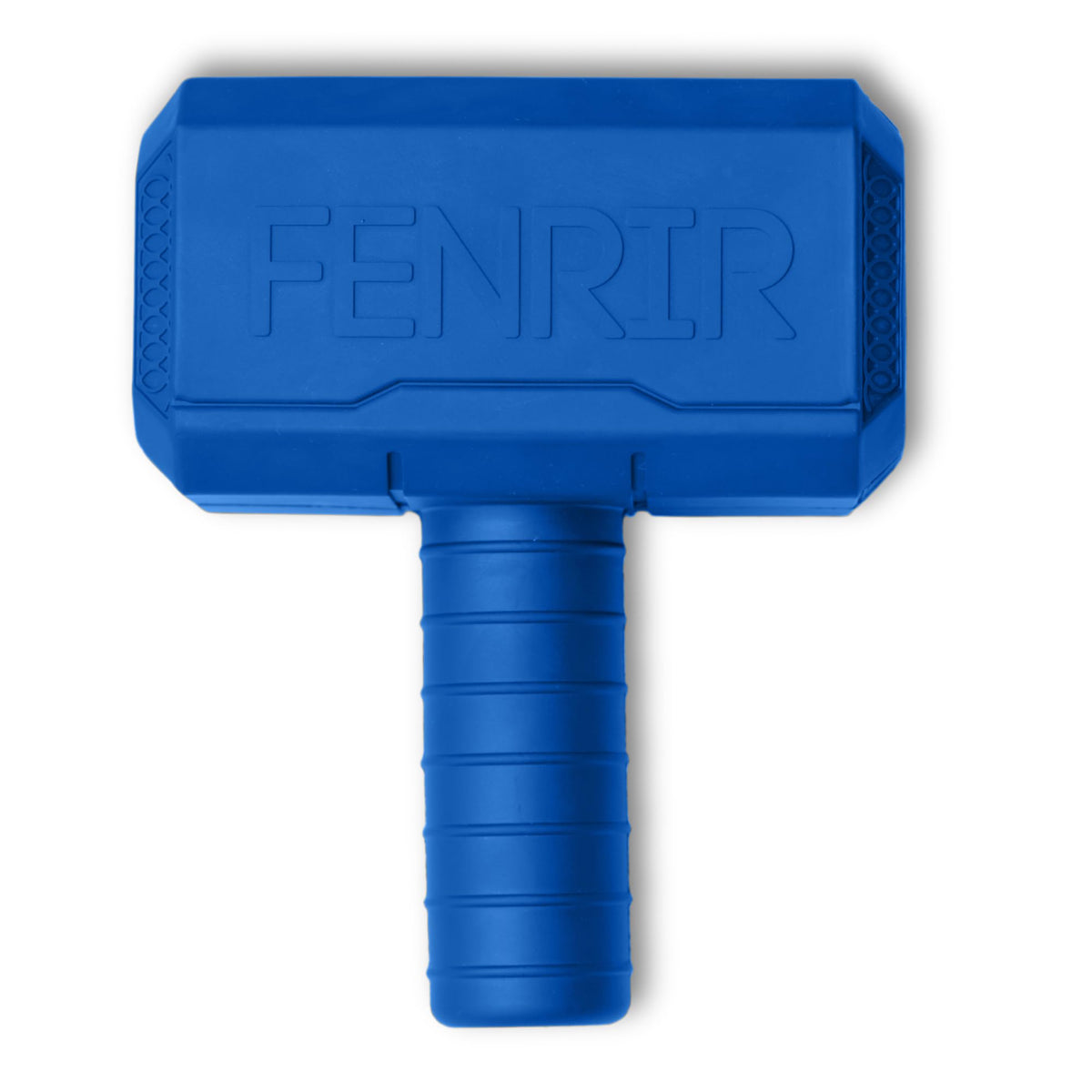Fenrir Hammer dog chew toy blue large front view encourages interactive chewing sessions
